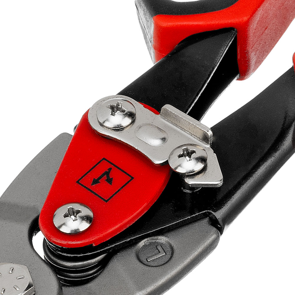 Ножницы по металлу, 250 мм, левый рез, сталь CRMO, двухкомпонентные рукоятки, PRO Matrix (78326)