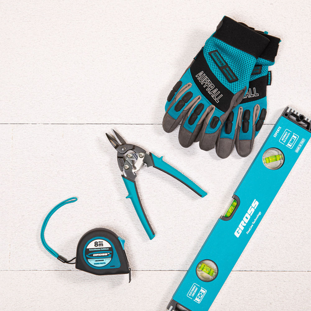 Ножницы по металлу Piranha, 190 мм, прямой рез, сталь СrM, двухкомпонентные рукоятки Gross