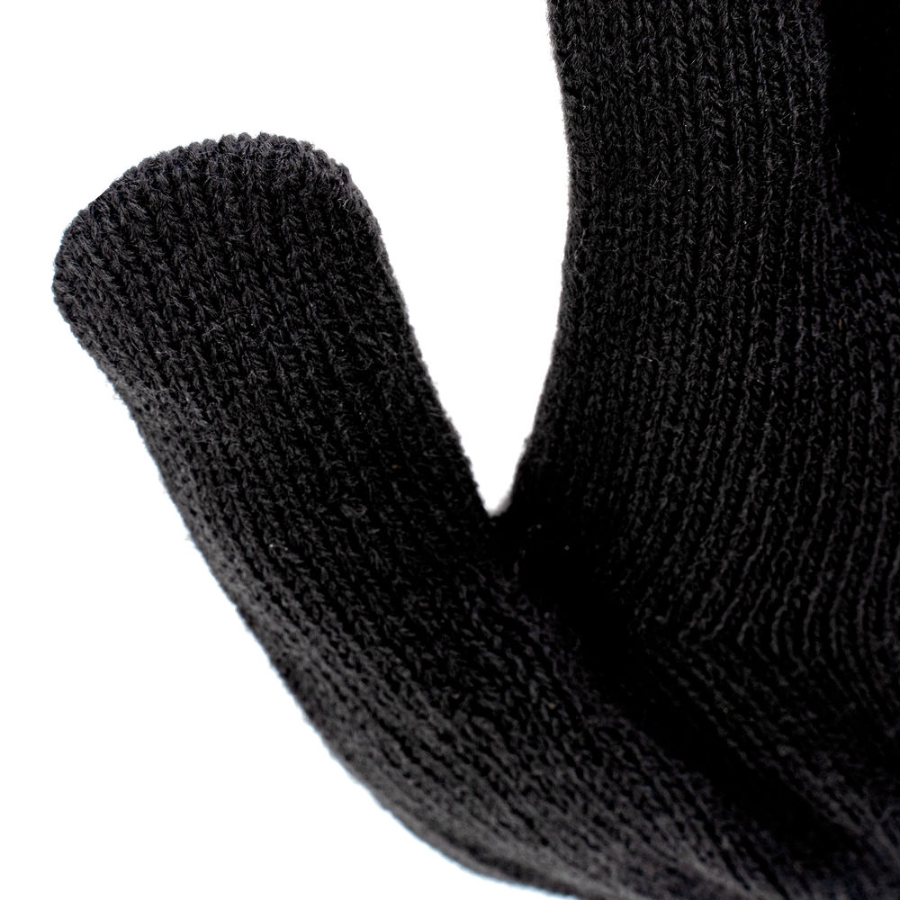 Перчатки трикотажные, акрил, ПВХ гель, Протектор, черны, оверлок Сибртех (68661)