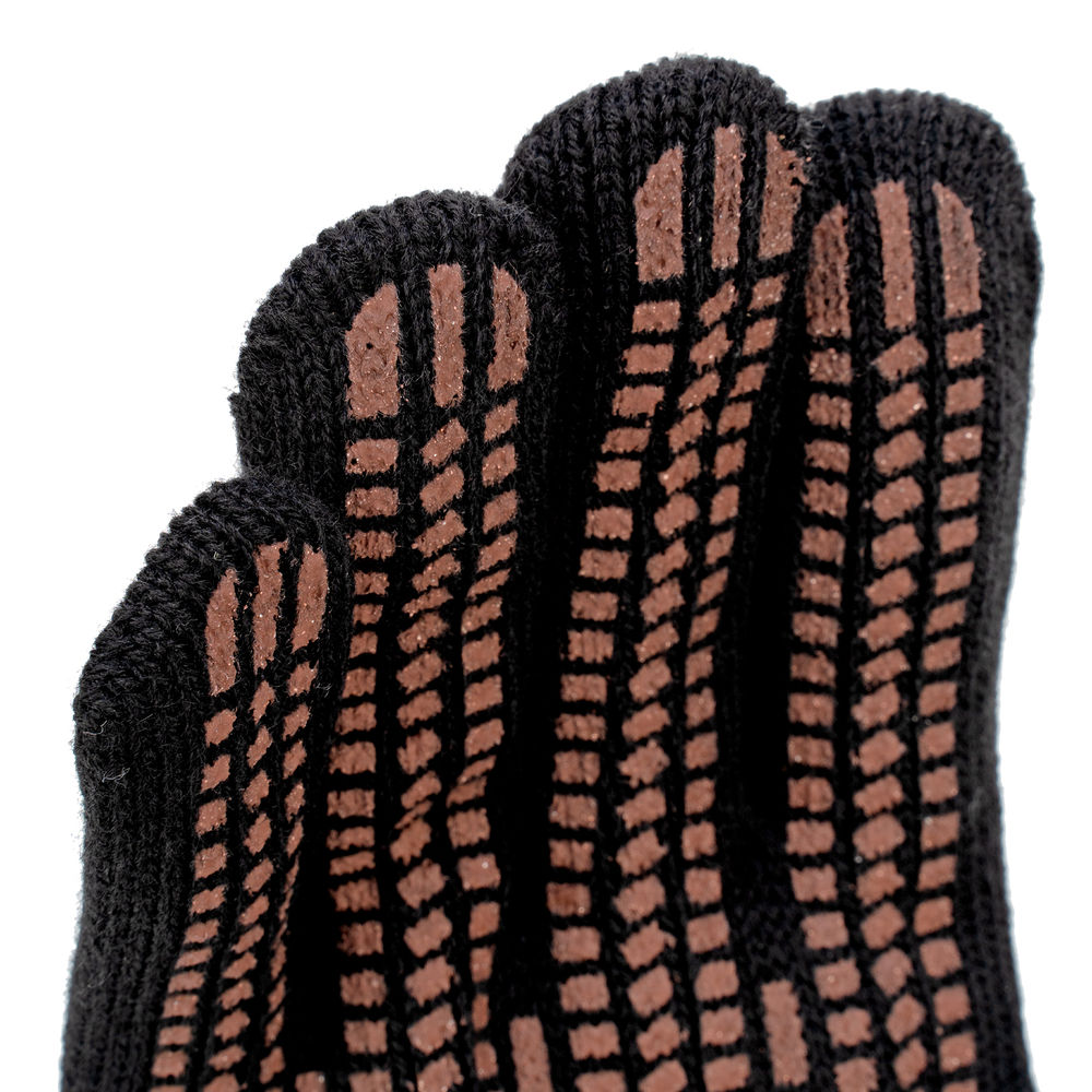 Перчатки трикотажные, акрил, ПВХ гель, Протектор, черны, оверлок Сибртех (68661)