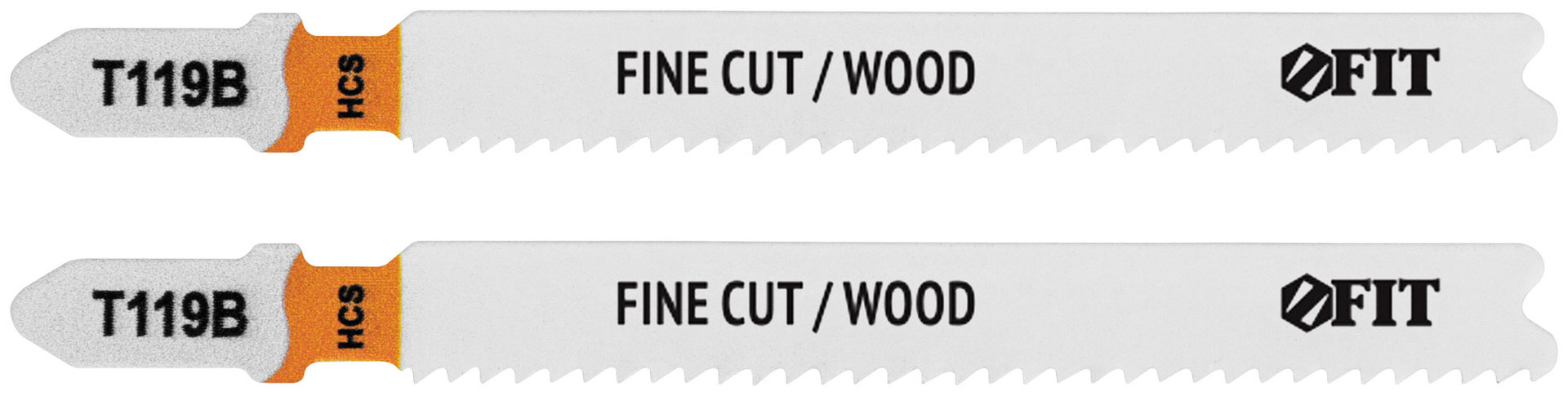 Полотна по дереву, HCS, фрезерованные, волнистые зубья, 91/67/2 мм (Т119В), 2 шт. (40936)