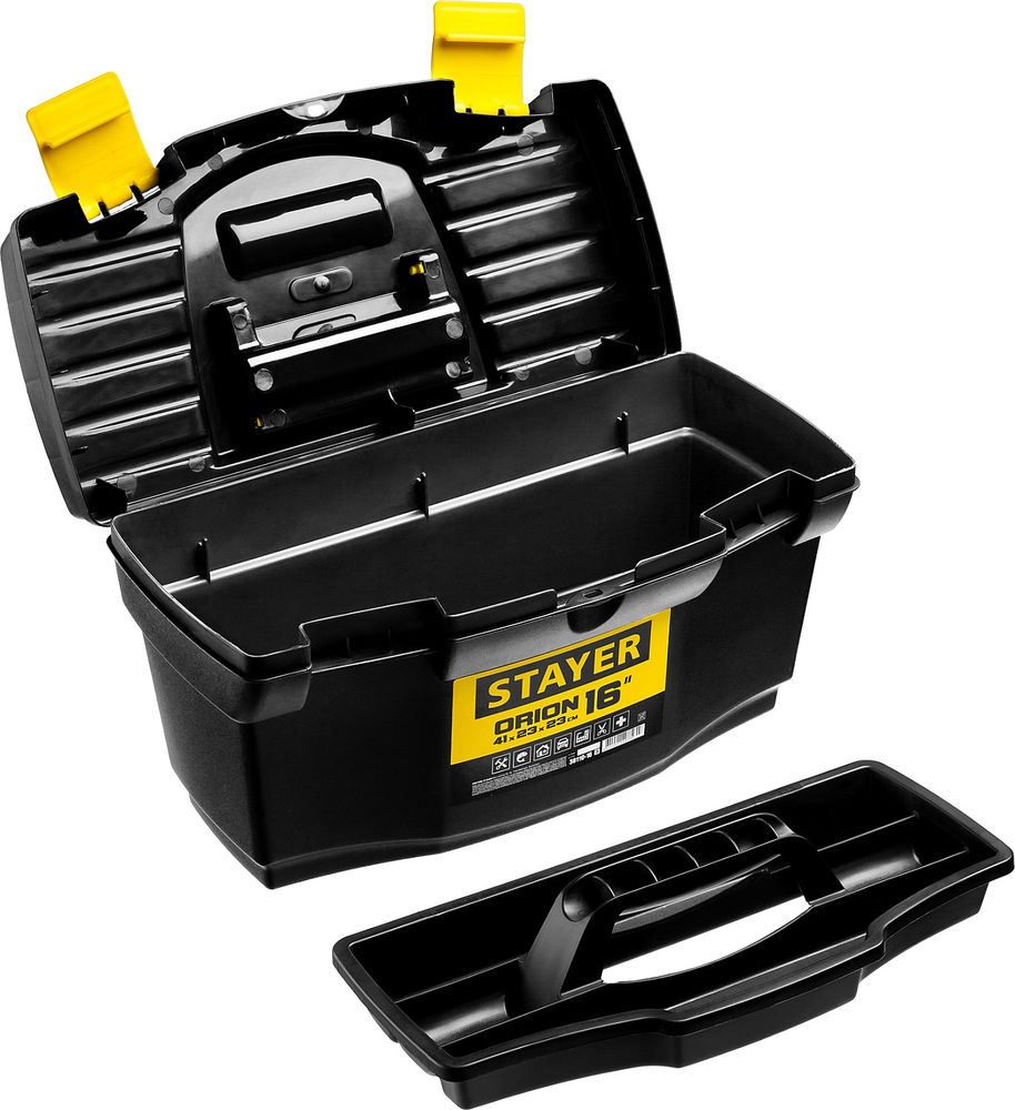 Ящик пластиковый для инструментов 410 x 230 x 230 мм, (16) ORION-16 STAYER 38110-16