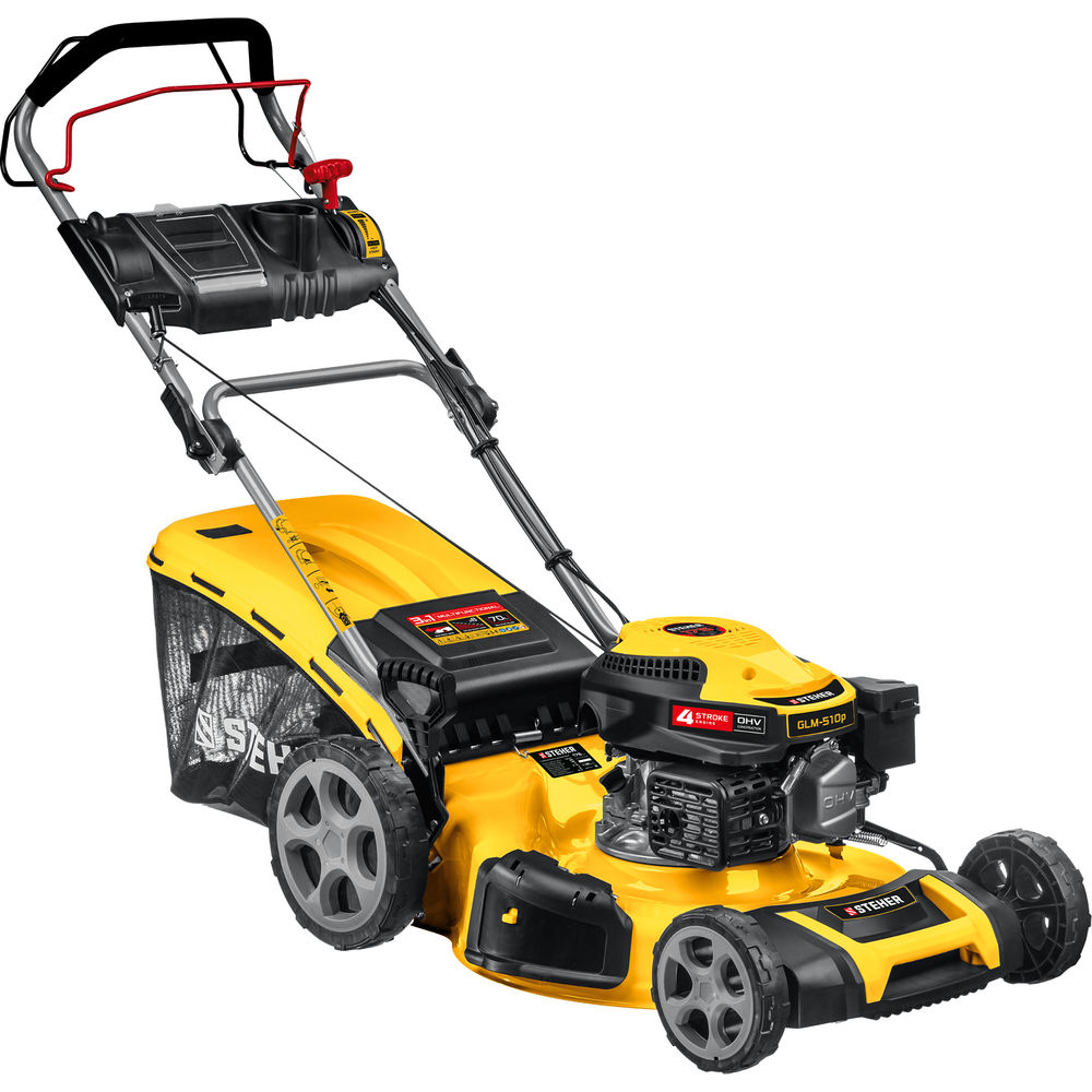 Газонокосилка бензиновая самоходная 510 мм, 6.5 л.с. STEHER GLM-510p