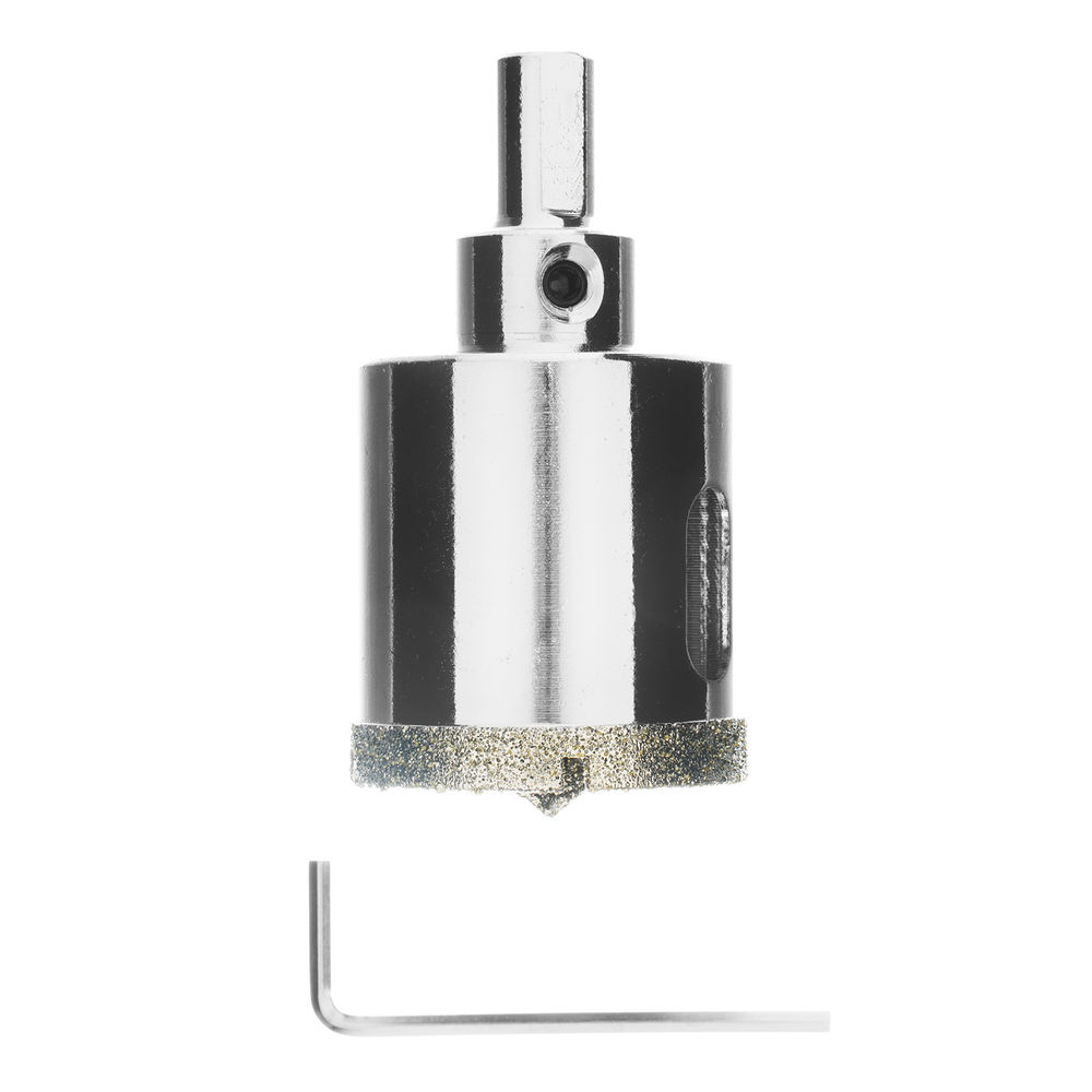 Сверло алмазное по керамограниту, 38 х 67 мм, трехгранный хвостовик Matrix (726383)