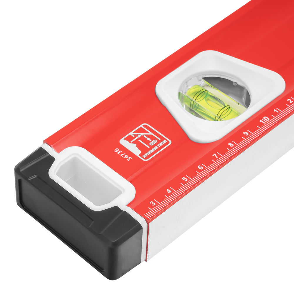 Уровень алюминиевый, магнит, фрезерованный, 3 глазка (1 зеркальный) двухкомпонентные рукоятки, 2000 мм Matrix (34736)