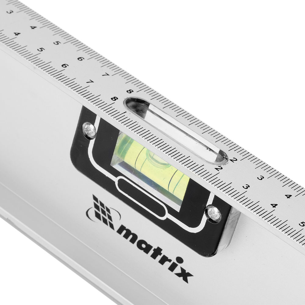 Уровень алюминиевый Рельс, 1000 мм, 3 глазка (1 поворотный) Matrix (34029)