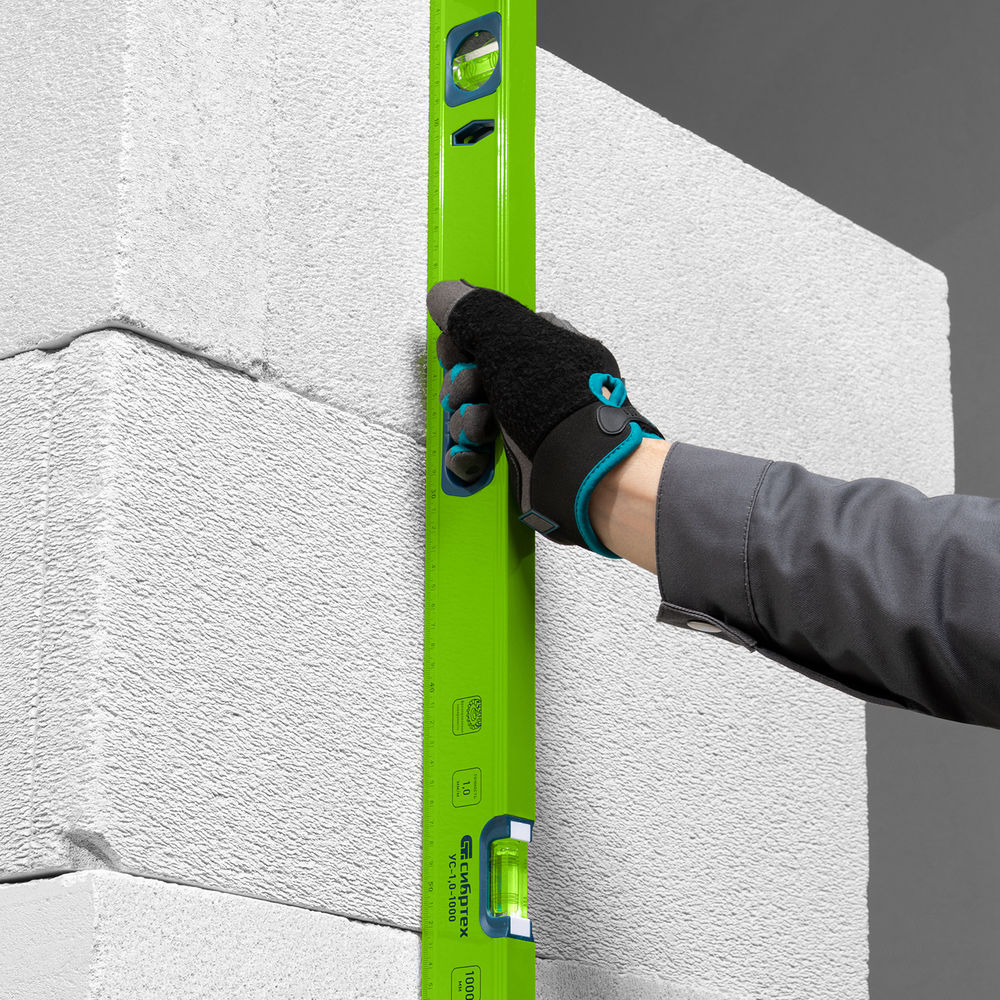 Уровень алюминиевый УС-1, 0-1000, фрезерованный, 3 глазка, рукоятки, 1000 мм Сибртех (34103)