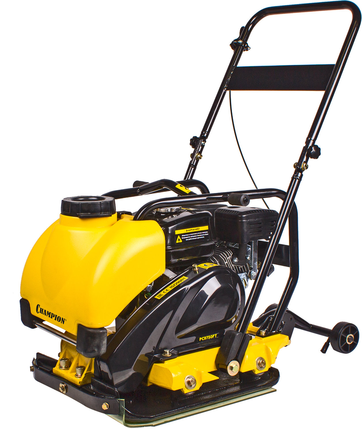 Виброплита бензиновая CHAMPION PC9750FT (PRO 97кг13кН53*50см30см12л4,8кВт колеса рез.накл) (PC9750FT)