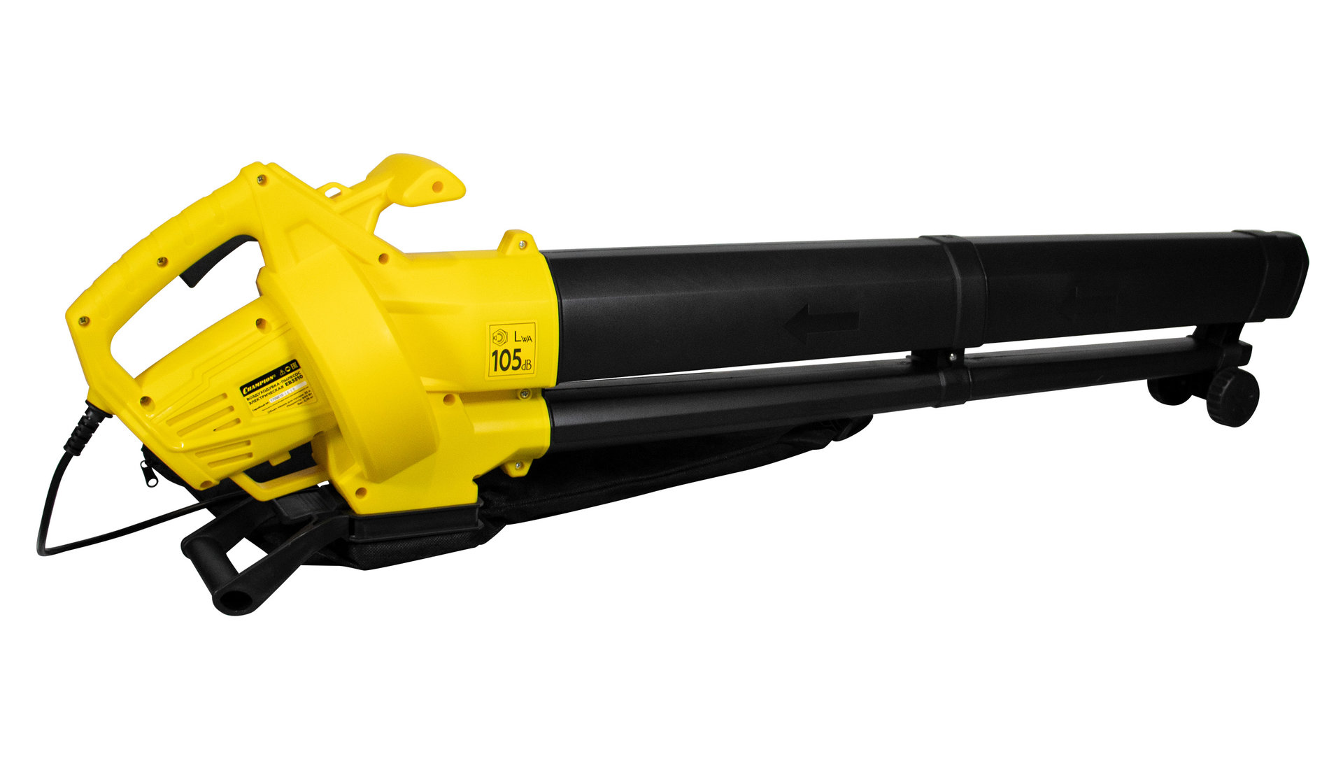 Воздуходувка-пылесос электрическая 900 Вт 2,76кг 792 м?/ч 75м/с 35л CHAMPION EB3510