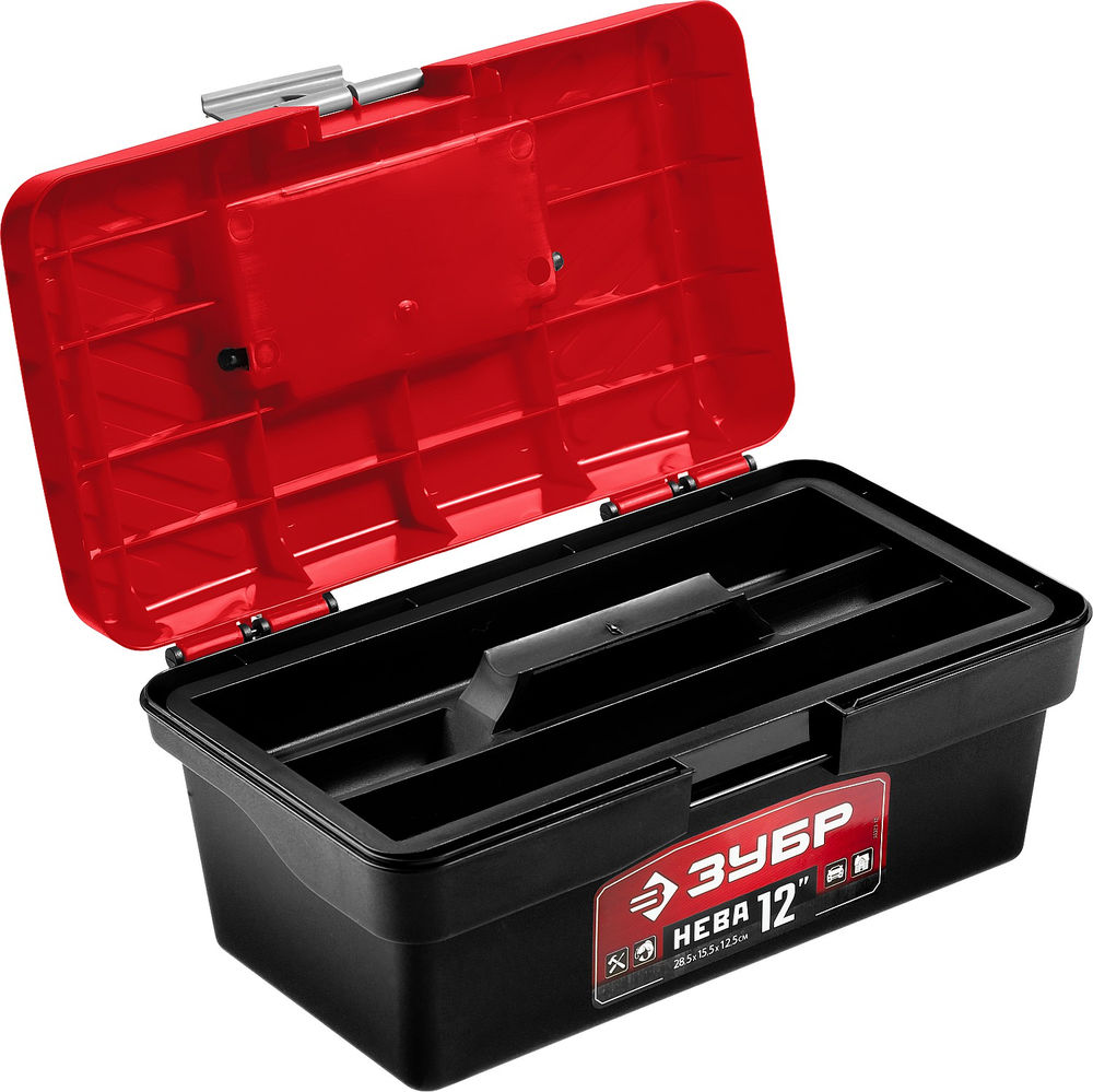 Пластиковый ящик для инструментов 285 х 155 х 125 мм 12 ЗУБР НЕВА-12 38323-12