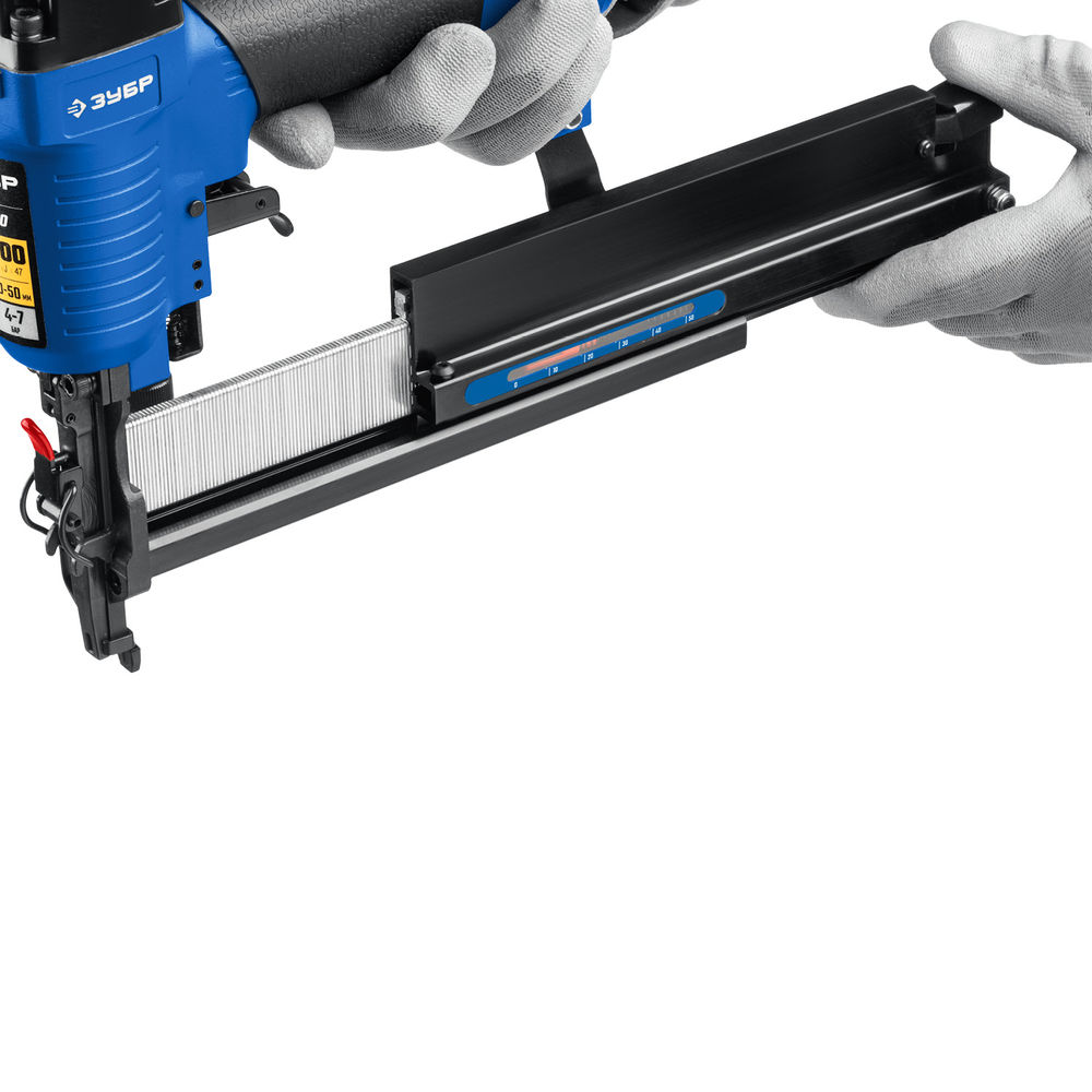 Пневматический нейлер-степлер 18Ga 2-в-1, для скоб тип 55 и гвоздей тип 300 ЗУБР Т55/300 Профессионал 31937