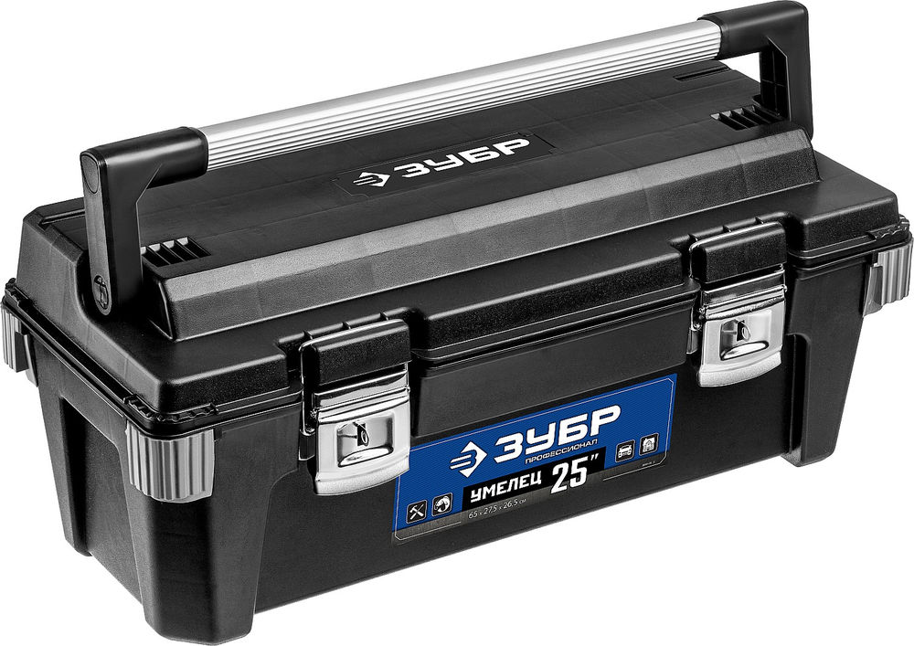Пластиковый ящик для инструментов 650 x 275 x 265 мм 25 Профессионал ЗУБР УМЕЛЕЦ-25 38141-25