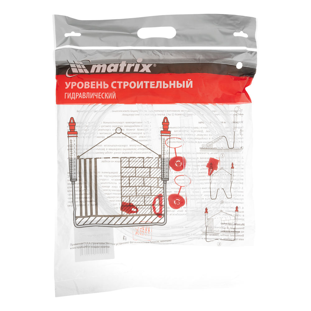 Гидроуровень,удлиненная колба, рельефная градуировка, 5м Matrix (37090)