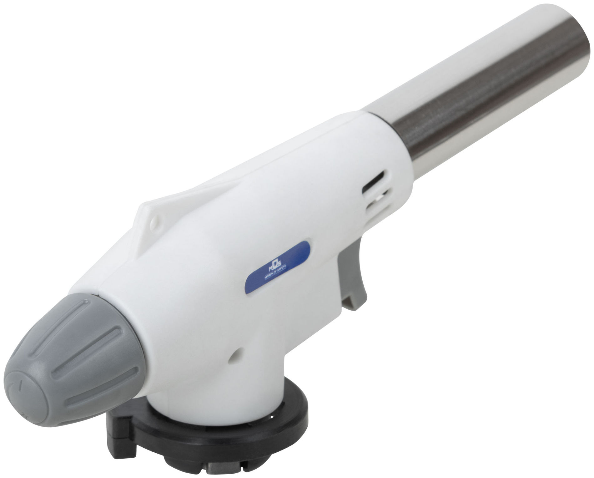 Горелка газовая на цанговый баллон, пласт.корпус, с пьезоподжигом, сопло 19 мм (67656М)