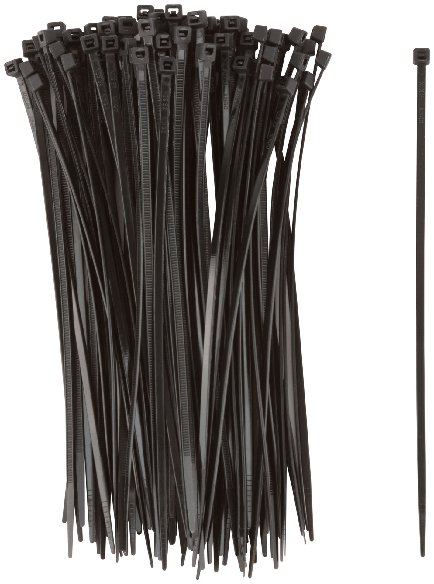 Хомуты нейлоновые для проводов, черные 100 шт., 3,6х200 мм (60349)