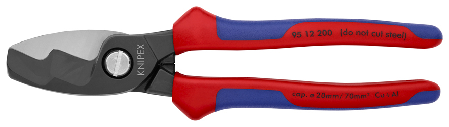 Кабелерез O 20 мм 70 мм? с двойными режущими кромками длина 200 мм фосфатированный 2-комп ручки SB KN-9512200SB