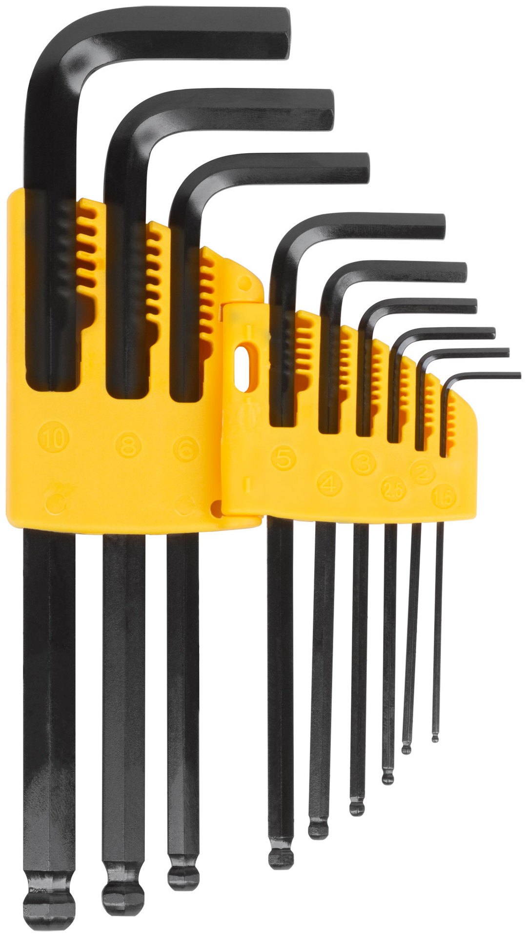 Ключи шестигранные HEX средние с шаром CrV 9 шт.( 1,5-10 мм )