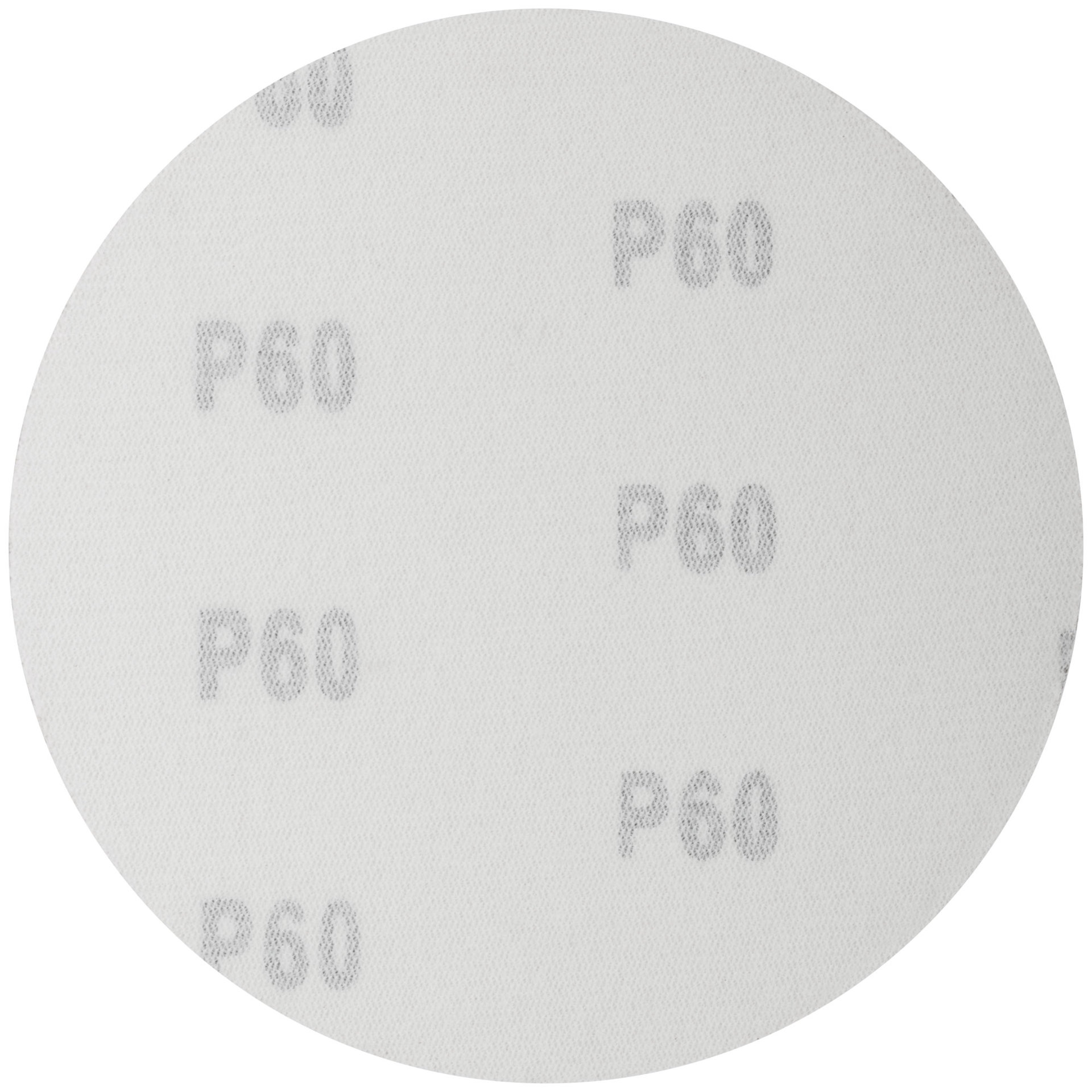 Круги шлифовальные сплошные (липучка), алюминий-оксидные, 125 мм, 5 шт. Р 60 (39653)