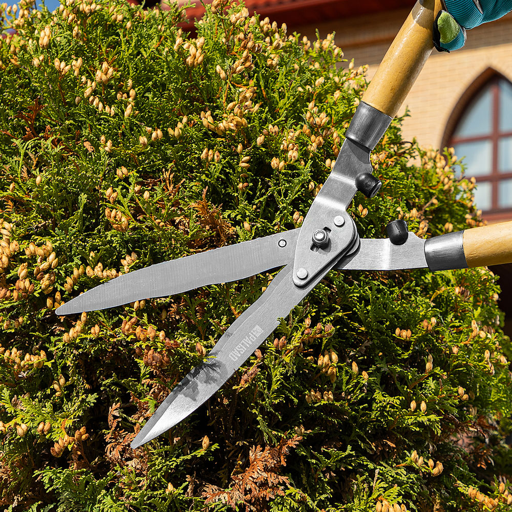 Кусторез, 520 мм, волнистые лезвия, деревянные рукоятки, Palisad (608375)