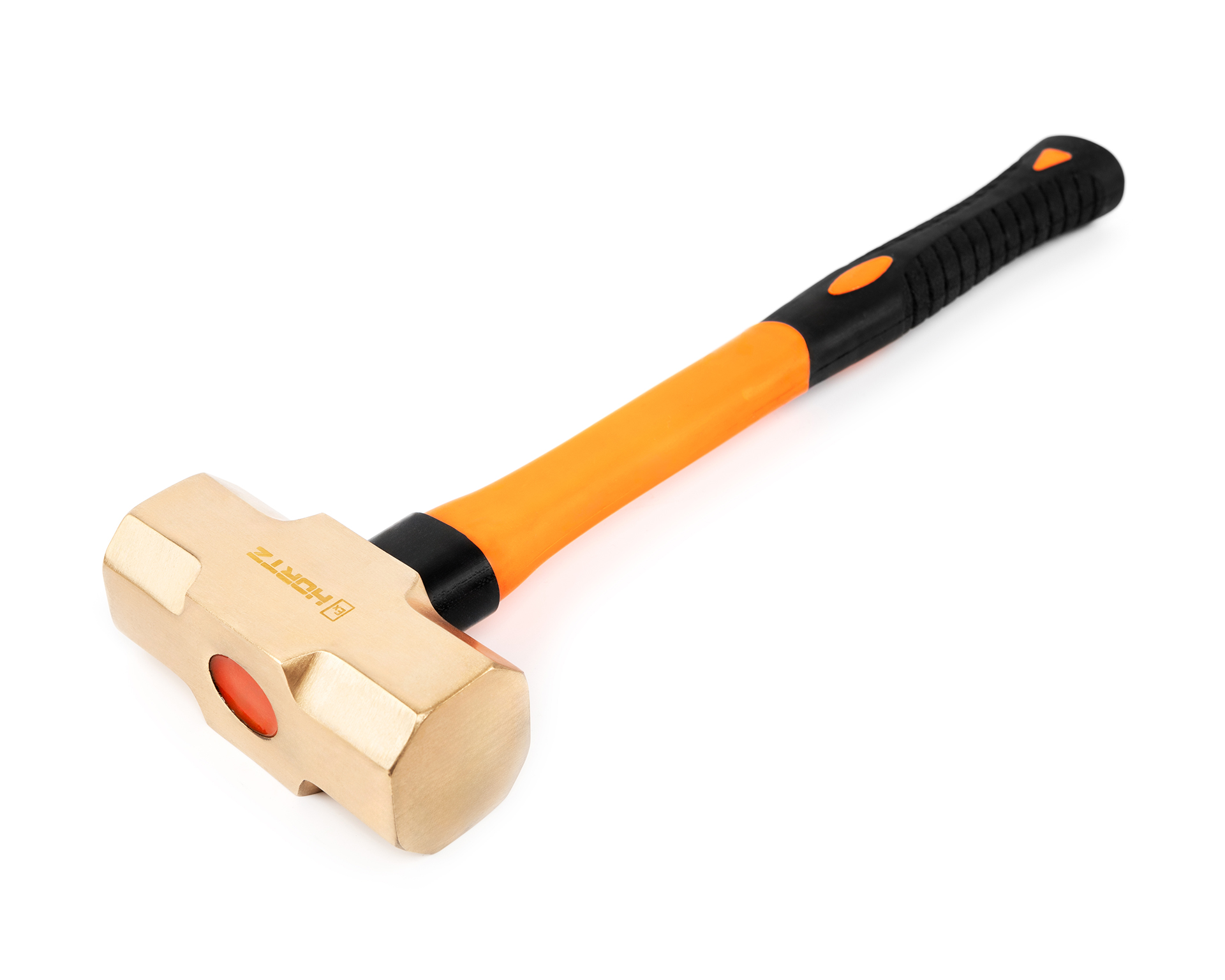 Кувалда тупоносая 3,6 кг BeCu рукоятка фибергласс искробезопасная 191-1022, HORTZ