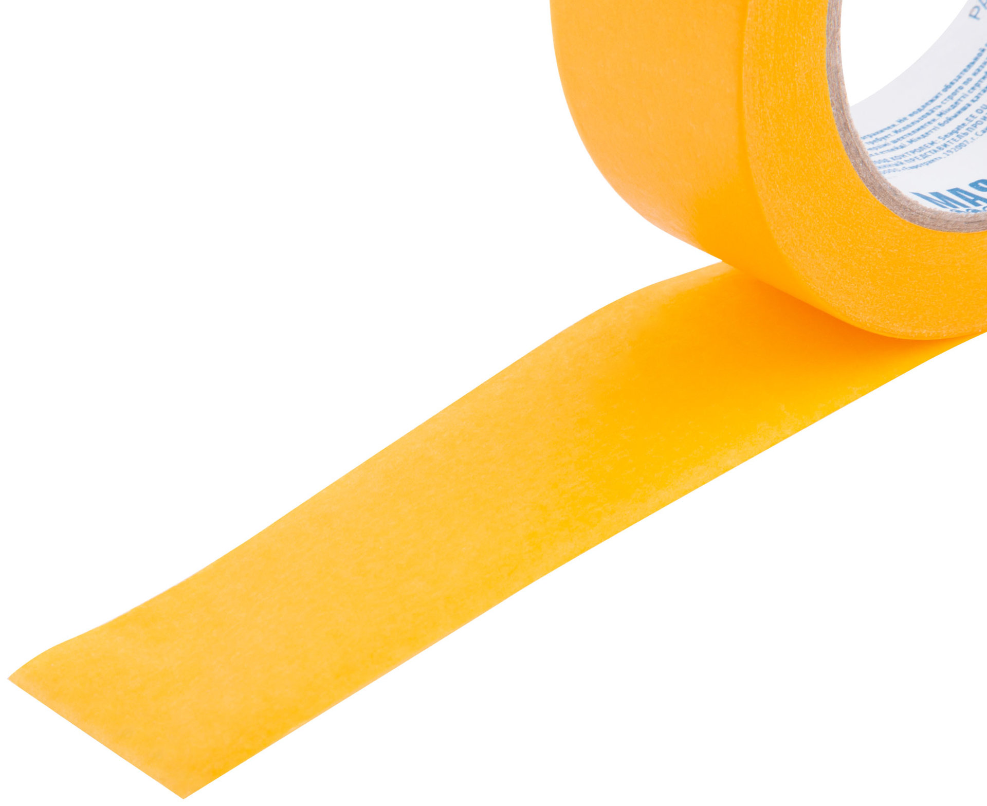 Лента малярная золотистая, рисовая бумага, термостойк. до 120°C, УФ-стойкость до 30 дней, 36 мм х 50 м (30-6126)