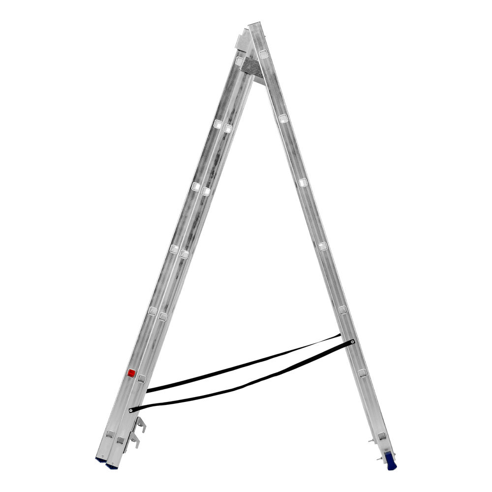 Лестница, 3 х 7 ступеней, алюминиевая, трехсекционная, Сибртех (97817)
