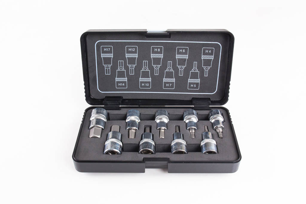 Набор головок с шестигранными вставками 4-17 мм 9пр. 1/2 Licota TBS-12185A