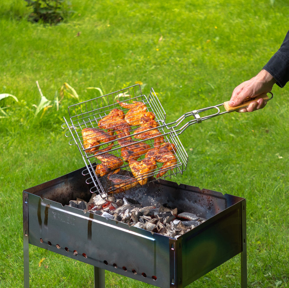 Мангал с ребрами жесткости 500 х 300 х 500 мм, Camping Palisad (69547)