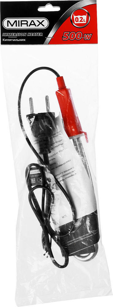 Кипятильник 500 Вт, 10 см MIRAX 55418-05