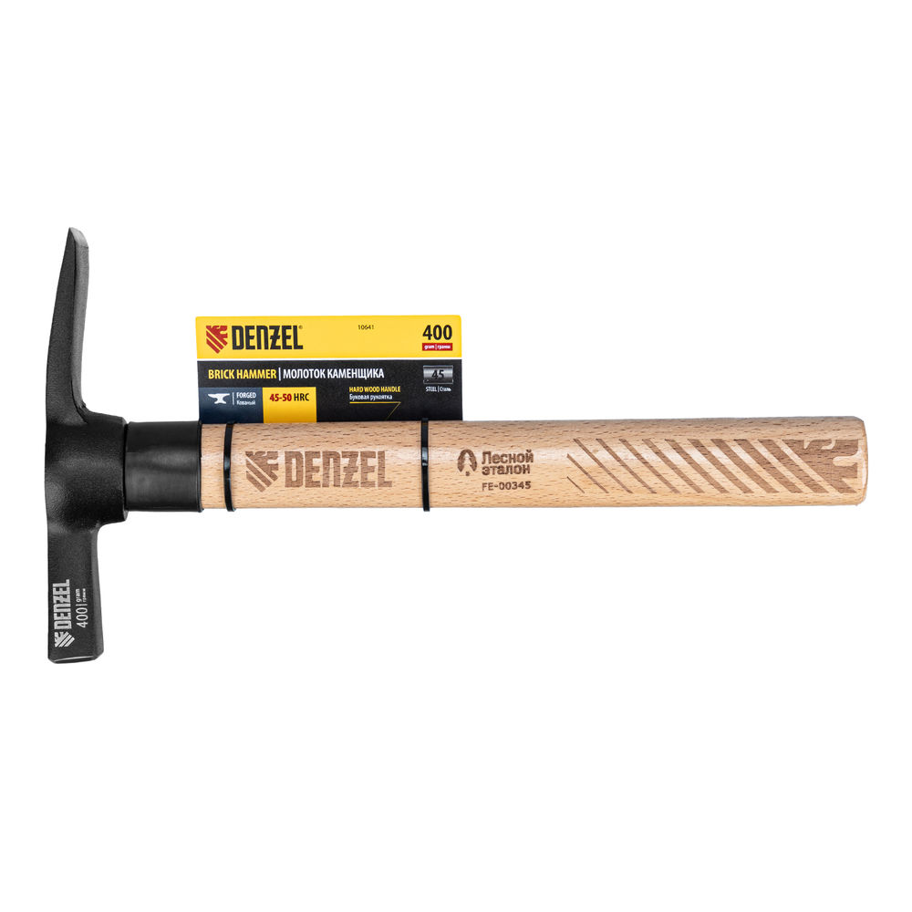 Молоток каменщика, 400 г, буковая рукоятка, EFP Denzel (10641)