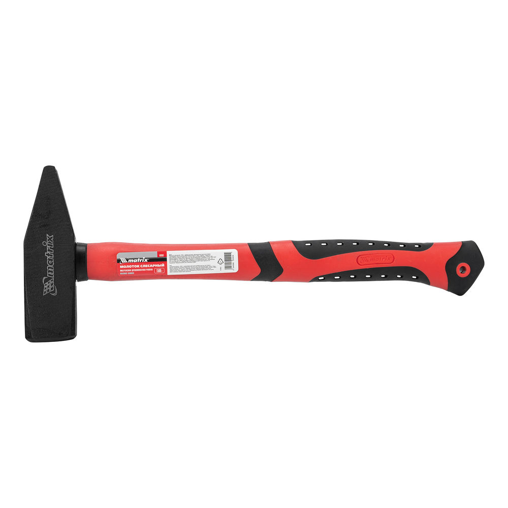 Молоток слесарный, 1500 г, фибергласовая обрезиненная рукоятка Matrix (10363)