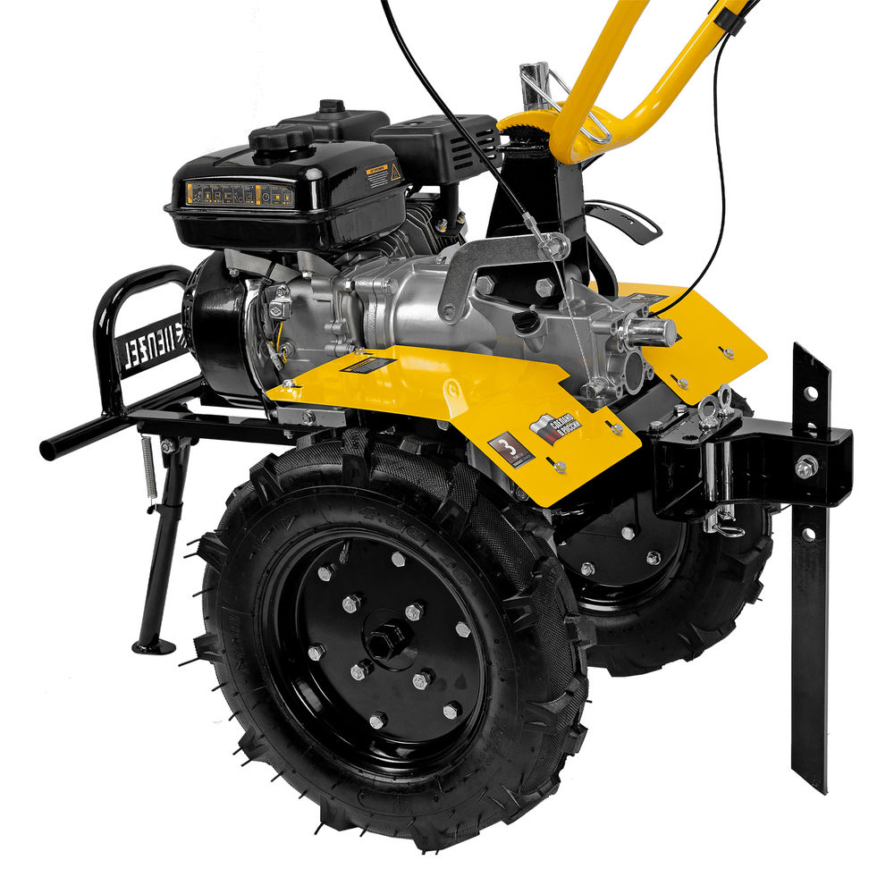 Мотоблок DPT-370X, 7 л.с, дисковое сцепление, ширина 90 см, глубина 35 см, фрез 3 х 4, ВОМ, передачи 3В/1Н Denzel (56406)