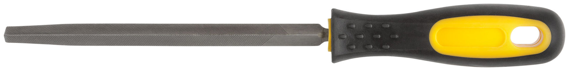 Напильник, прорезиненная ручка, трехгранный 150 мм (42571)