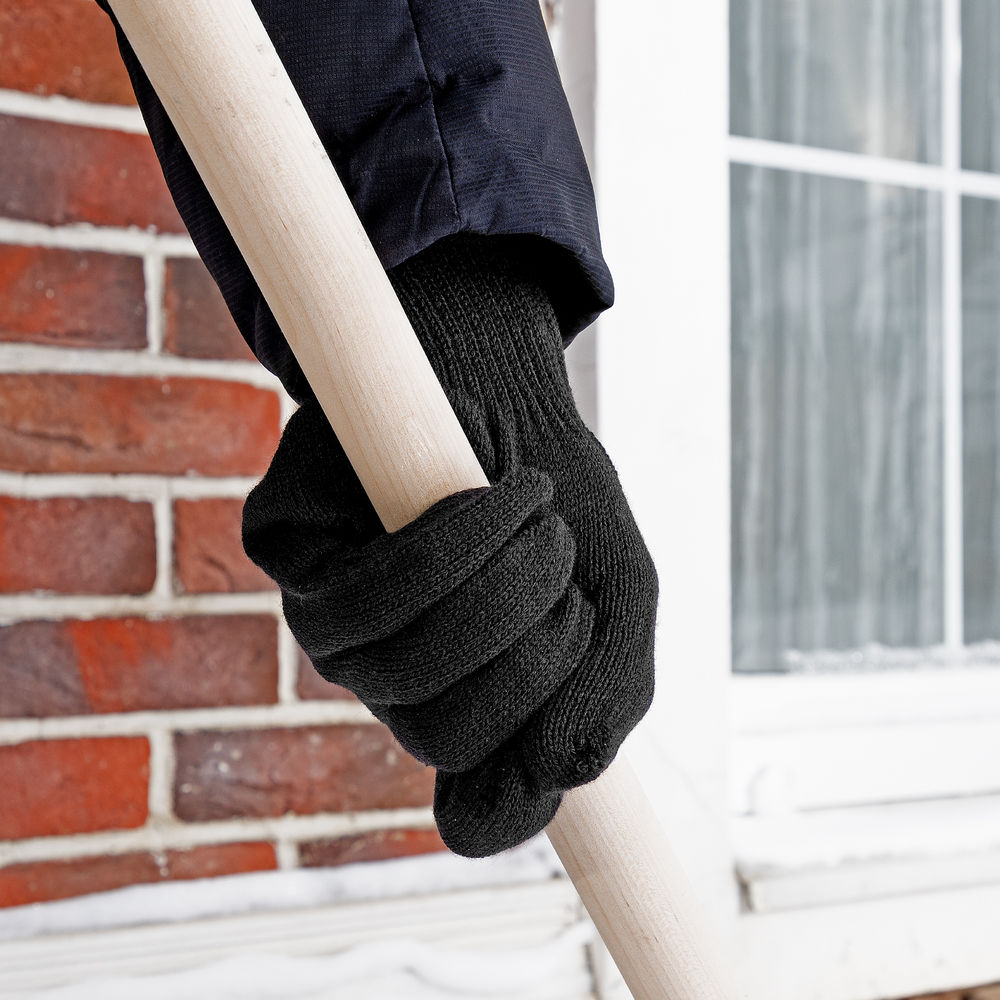 Перчатки трикотажные, акрил, черный, оверлок Сибртех (68651)