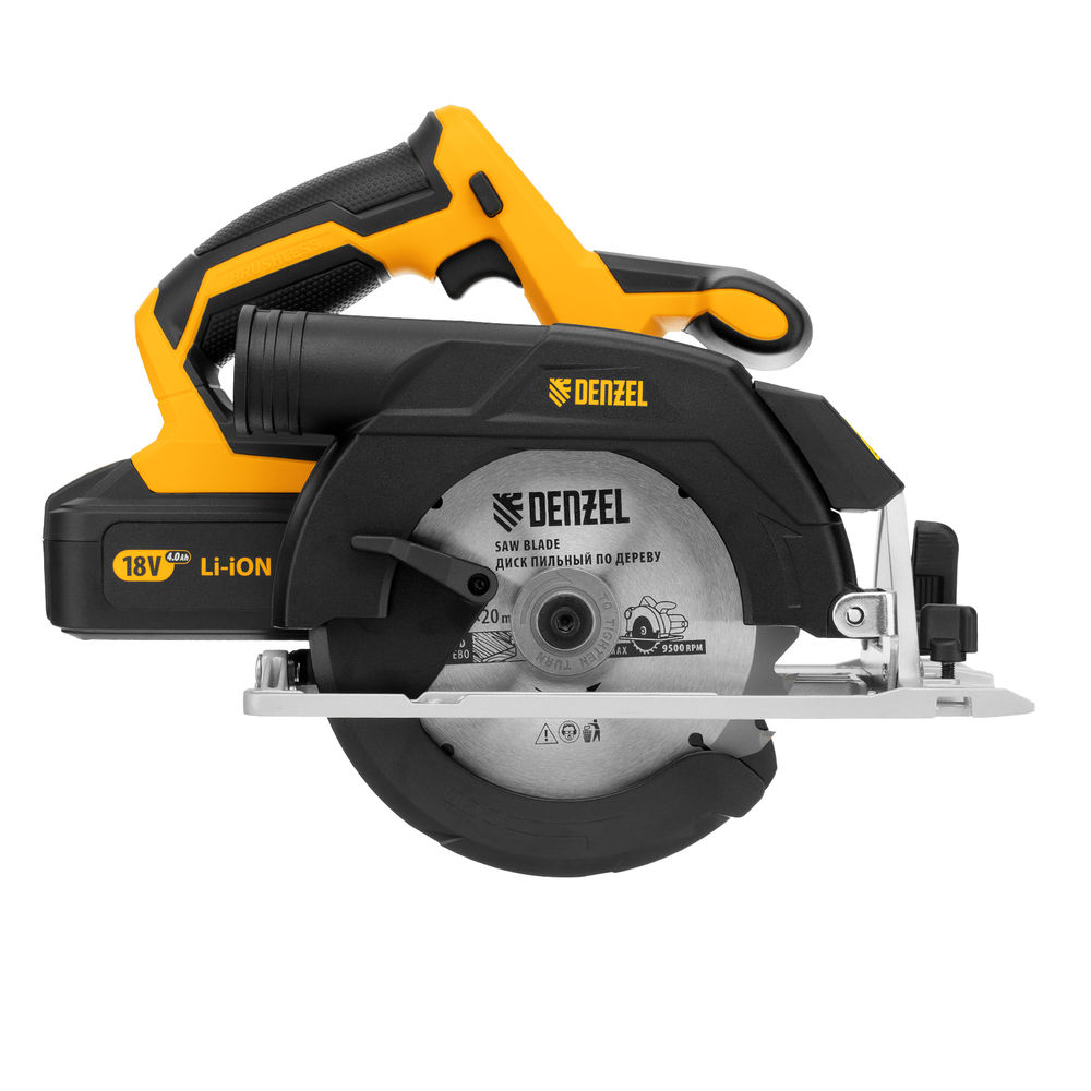 Пила циркулярная аккумуляторная бесщет. CCS-165, 18В Li-Ion Denzel (27401)