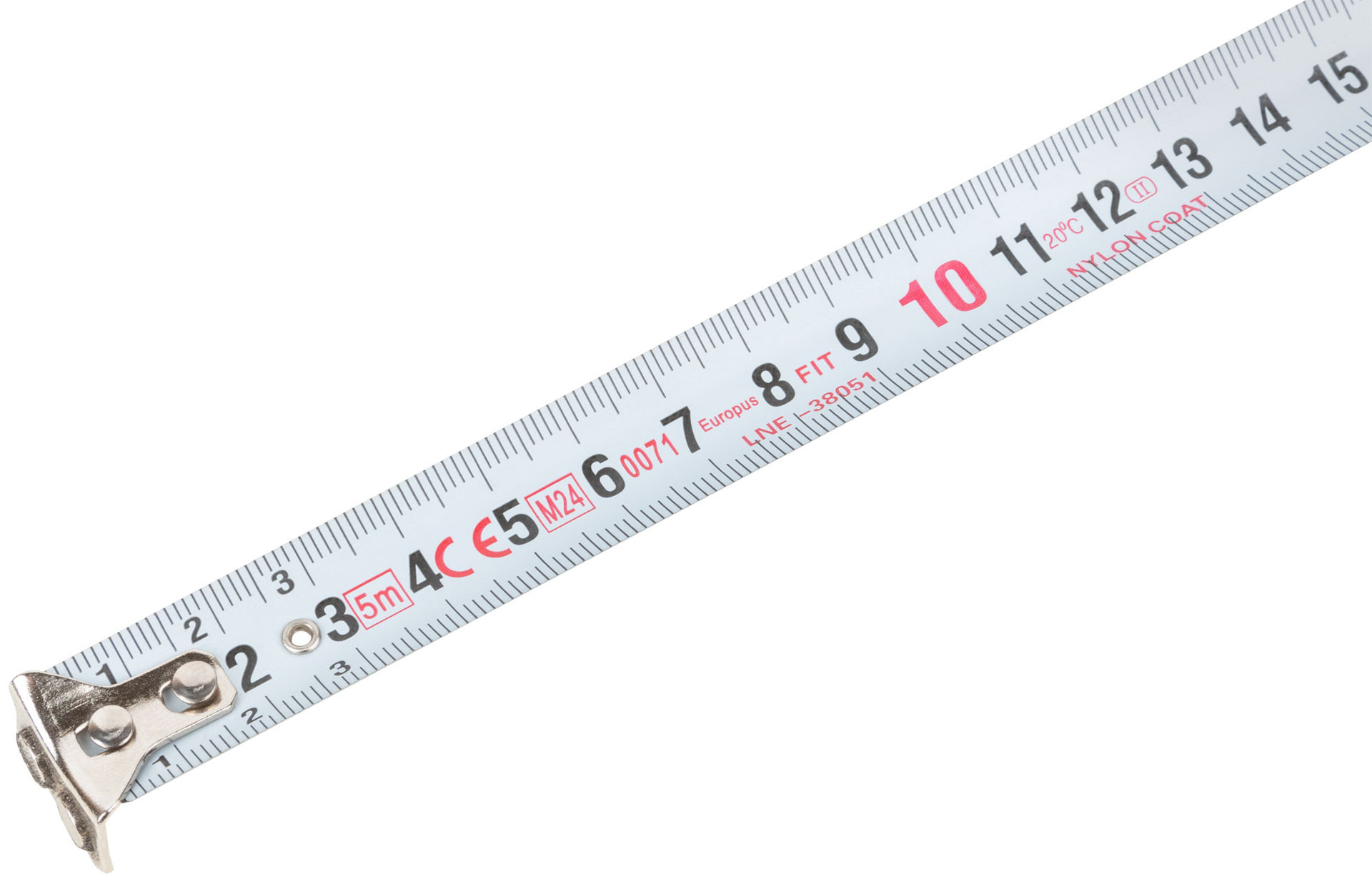 Рулетка Гранд, калибр.лента, нейлон.покр., магн.крючок, двойной стопор, прорезин.корпус 5 м х 19 мм