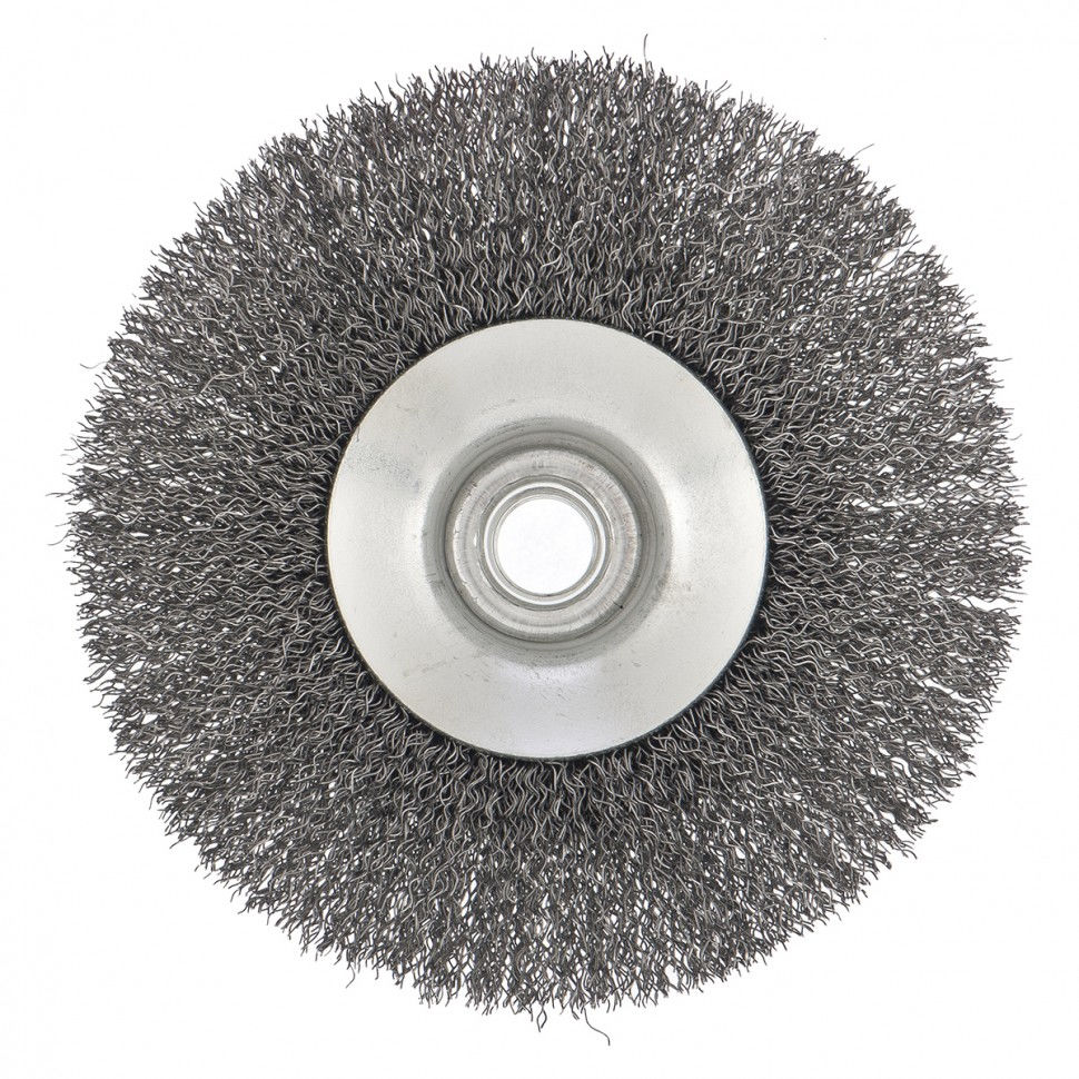 Щетка для УШМ, 125 мм, М14, тарелка, витая проволока Сибртех (746167)