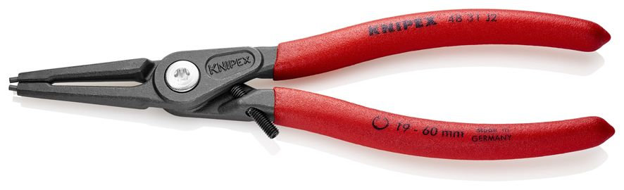 Щипцы прецизионные для внутренних стопорных колец, ограничитель, прямые губки, O 19-60 мм, длина 180 мм (KN-4831J2)