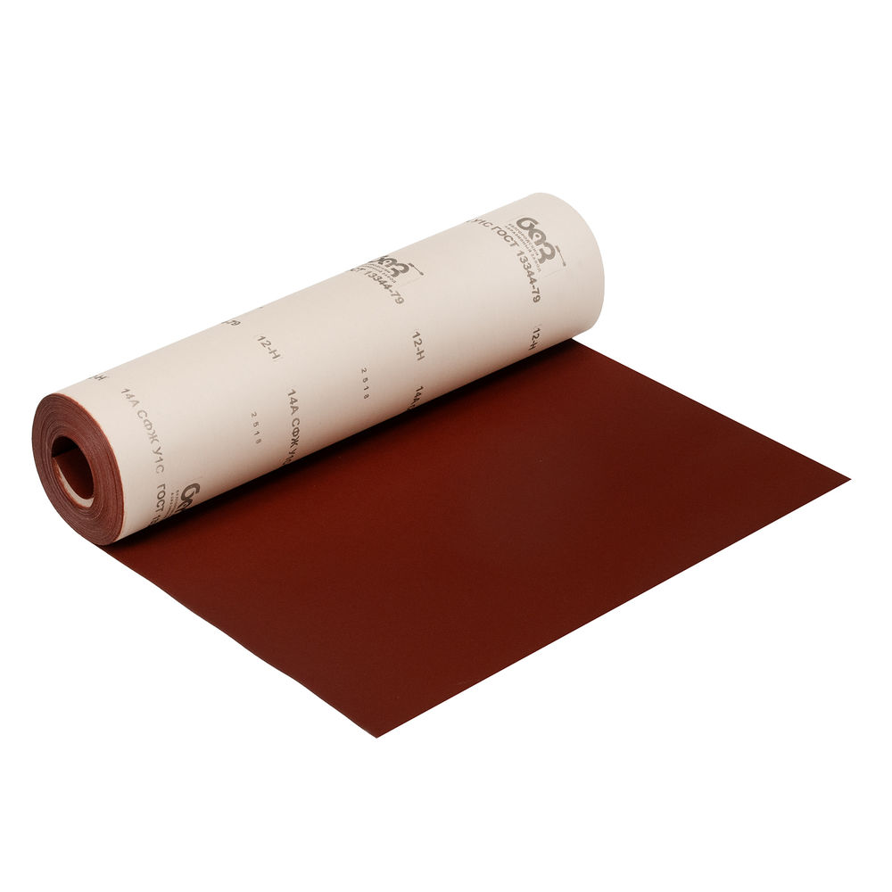 Шкурка на тканевой основе, зернистость № 12, 800 мм х 30 м, БАЗ (75222)