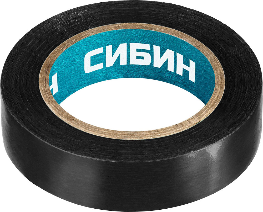 Изолента ПВХ 15 мм х 10 м, 5 000 В, черная СИБИН 1235-2