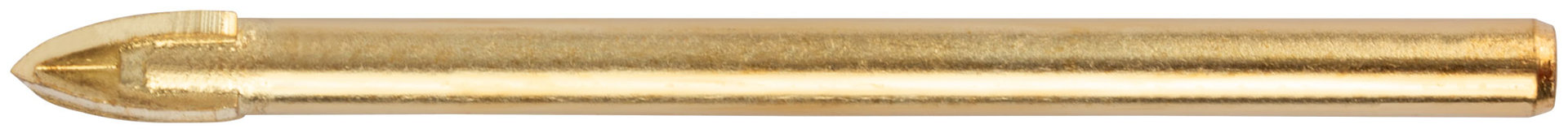 Сверло по кафелю и стеклу, 4 режущие кромки, титановое покрытие 6х60 мм (35486)