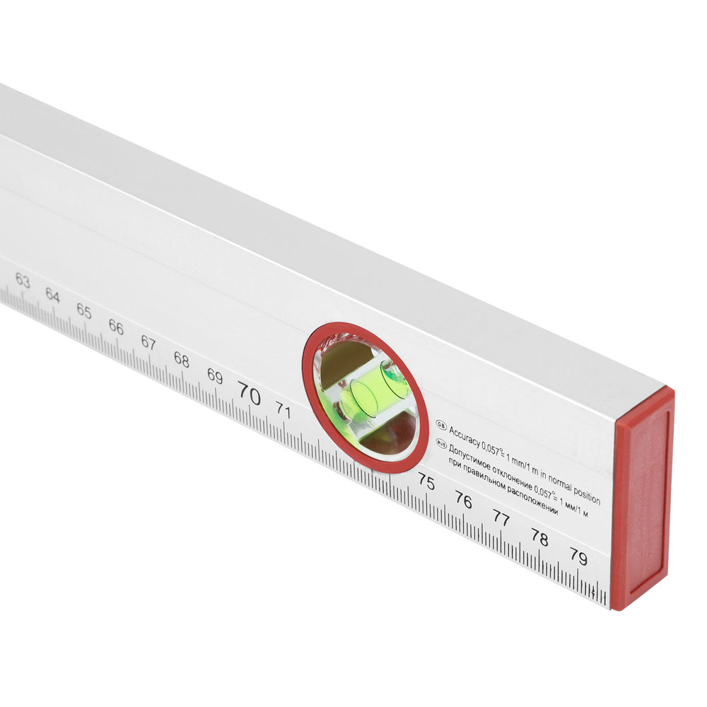 Уровень алюминиевый, 800 мм, 3 глазка, линейка Sparta (331265)