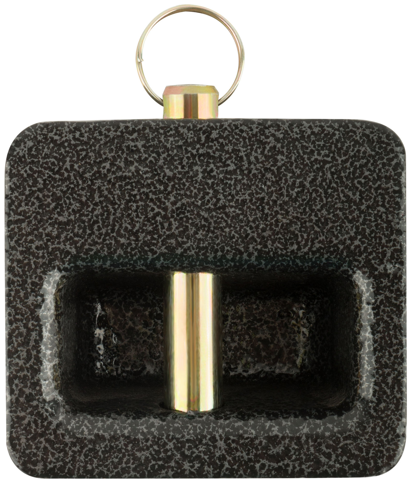 Замок навесной с закрытой дужкой, чугунный корпус 80х71 мм, стальная дужка 12 мм (67093)