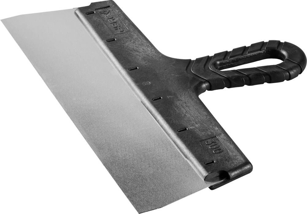 Шпатель фасадный нержавеющий 300 мм, пластиковая ручка ЗУБР 10077-30  