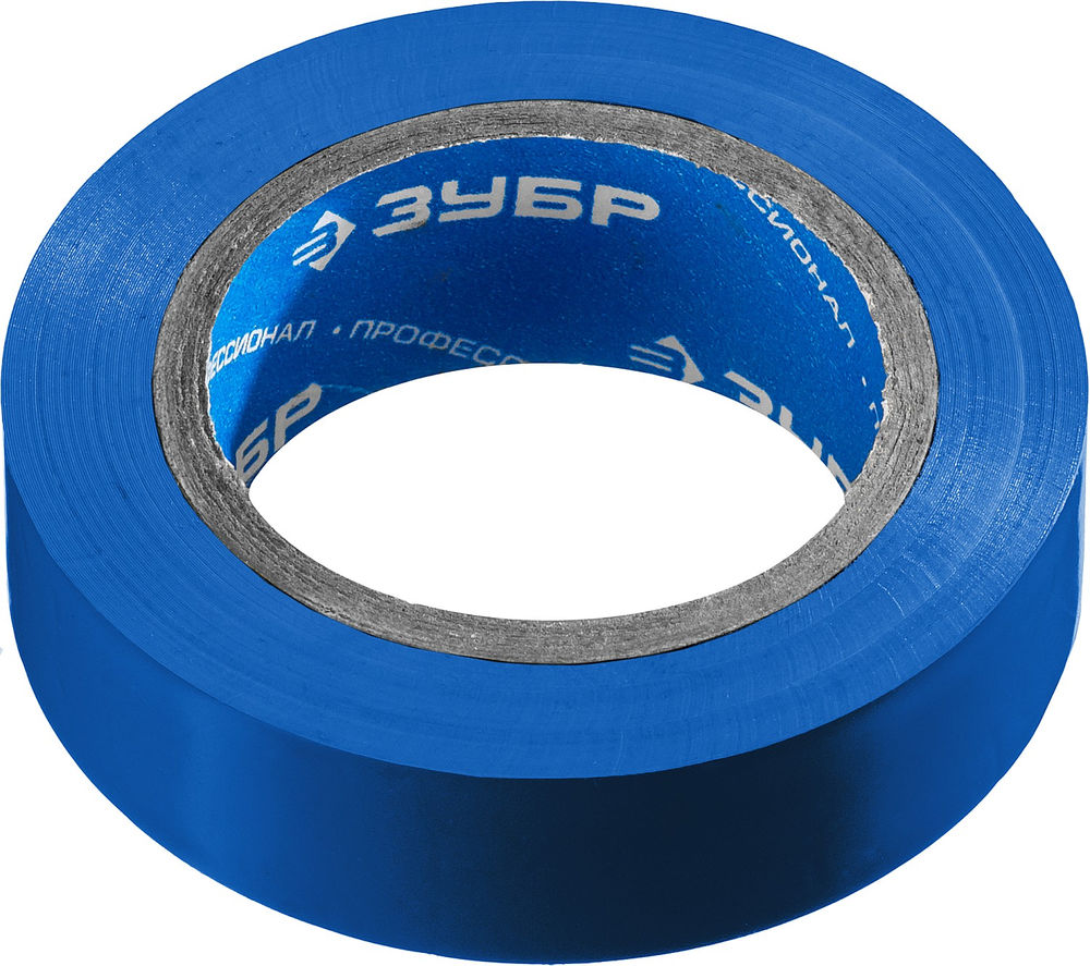 Изолента ПВХ ЭЛЕКТРИК-10 15 мм x 10 м, 6000 В, синяя, не поддерживает горение ЗУБР Профессионал 1233-73_z02
