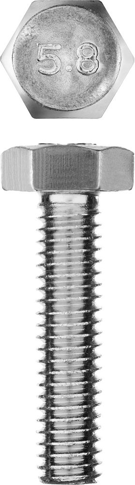 Болт M6 x 25 мм, кл. пр. 5.8, цинк, 7 шт, ГОСТ 7798-70 ЗУБР 303086-06-025