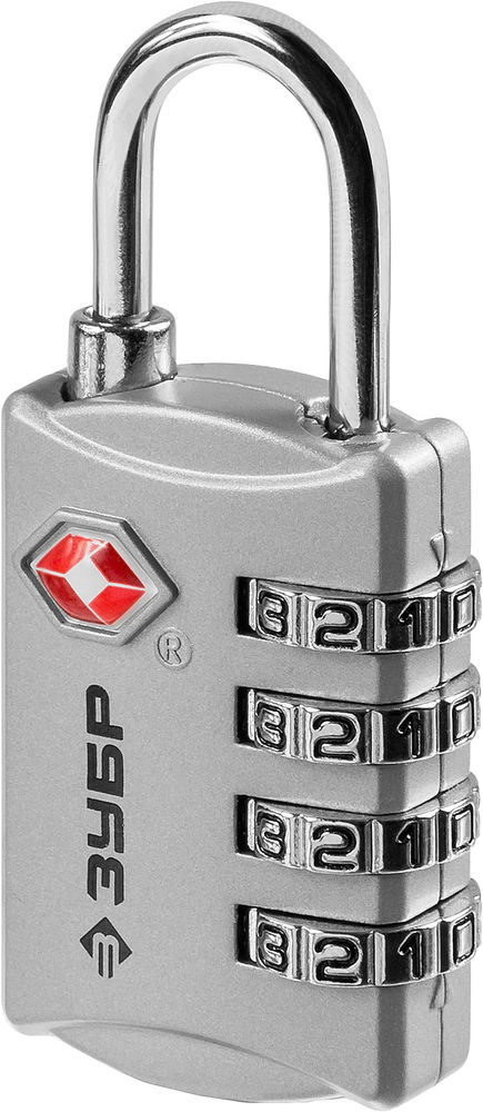 Багажный замок кодовый TSA, 4 диска ЗУБР Профессионал 37114