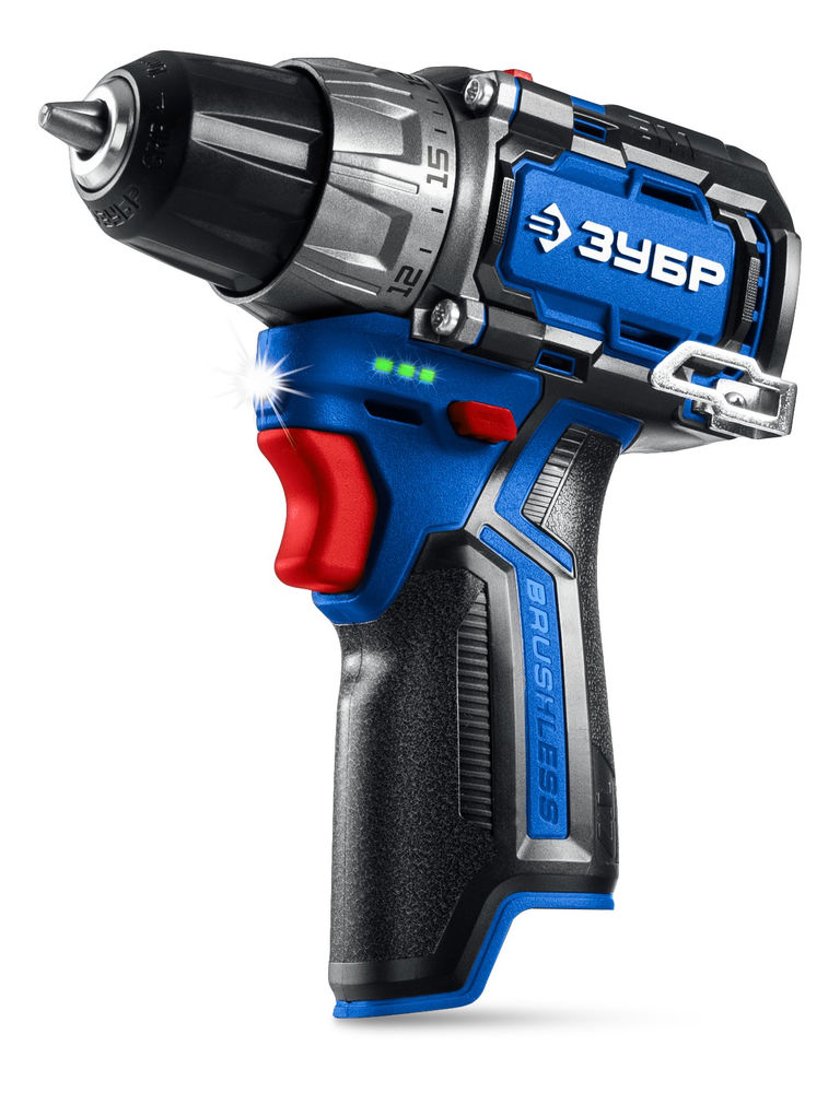 Дрель-шуруповерт 12 В 45 Н·м без АКБ тип Т7 BRUSHLESS Профессионал ЗУБР КОМПАКТ #1 DB-121
