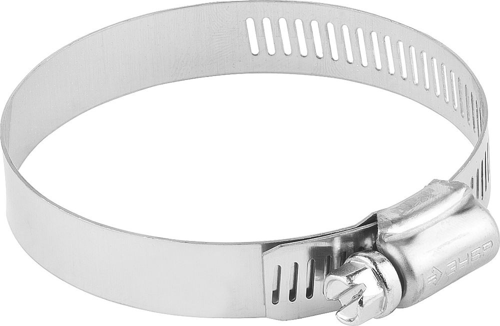 Нержавеющий хомут НХ-12П, 78 - 101 мм, просечная лента 12.7 мм, 50 шт ЗУБР Профессионал 37815-078-101-50