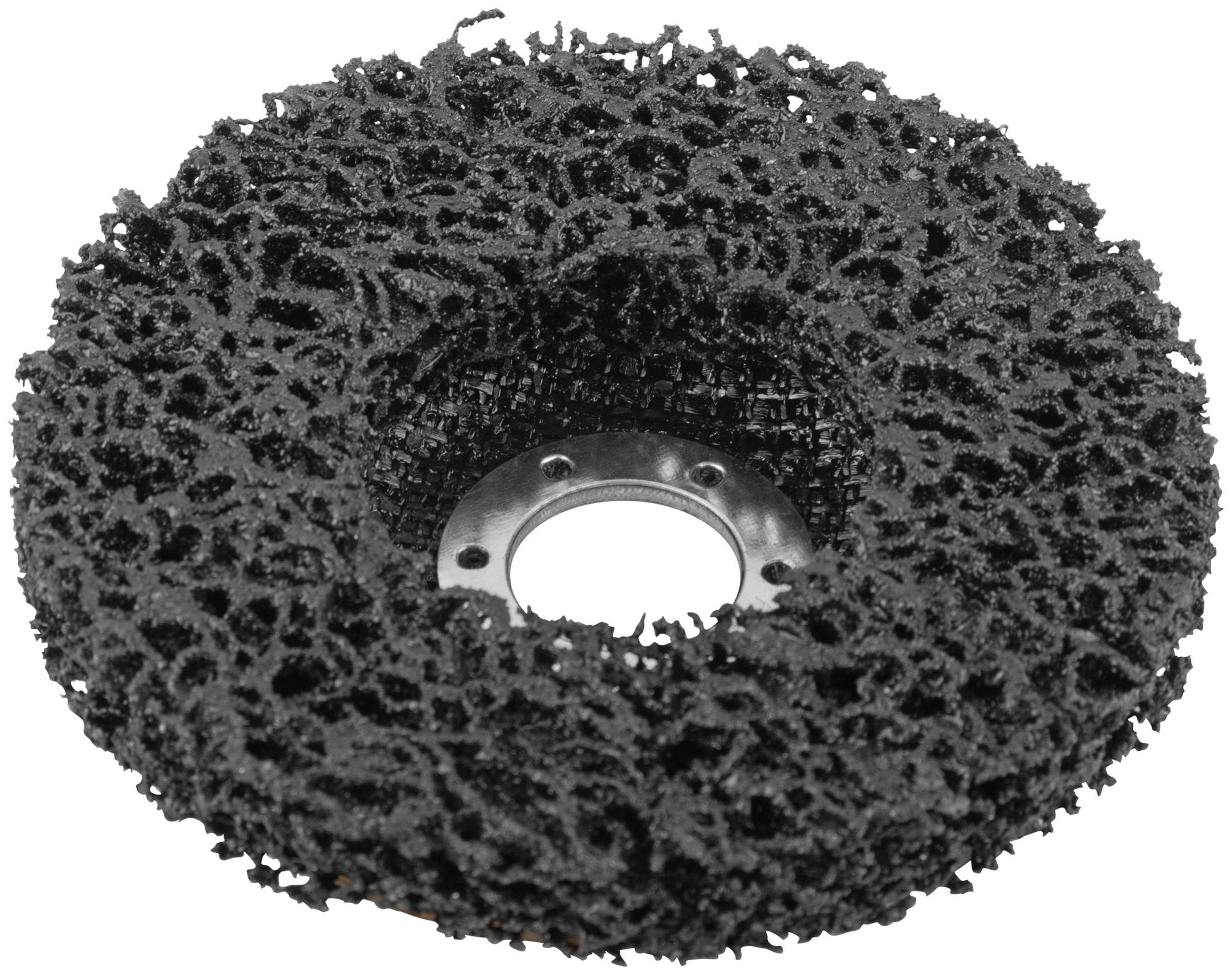 Диск зачистной полимерный, черный, посадочный диаметр 22,2 мм, 115 мм (39608)